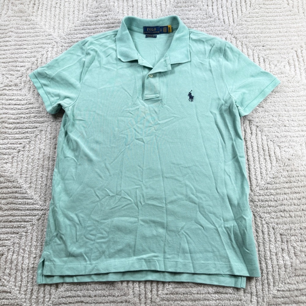 Polo Ralph Lauren Polo Shirt Mens Small S Mint Green Classic Fit Preppy Golf